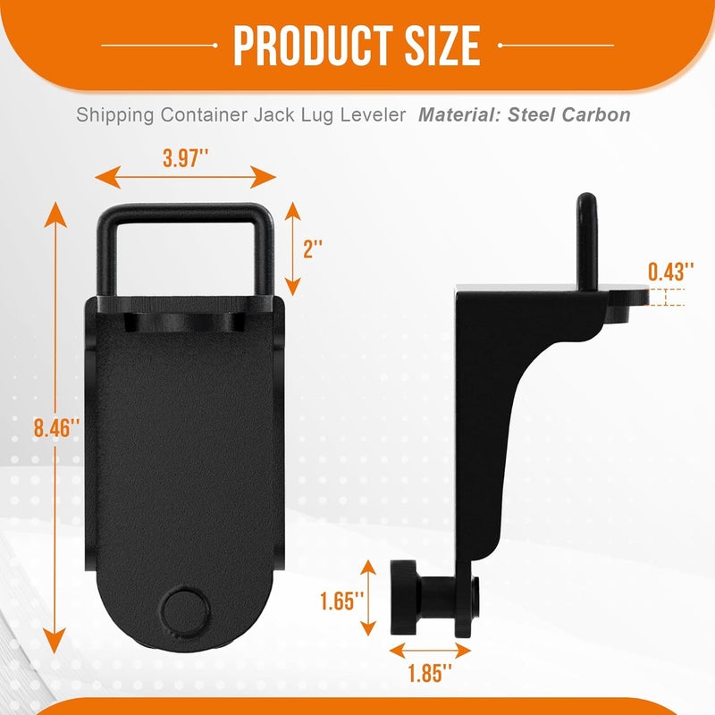 DEEAGLE Shipping Container Jack Lug with U-Shaped Handle, Storage Leveler Booster, Lifter, Accessories Attachment (Pack of 1) - Image 5